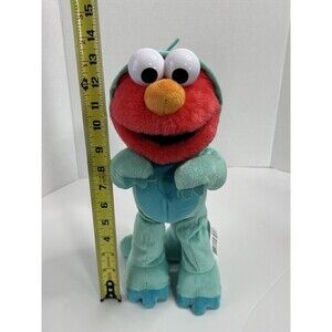 Elmo Dino Stomp Dancing Talking Plush Sesame Street 13” Tested Works 2022 Toy